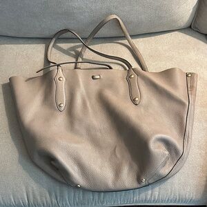 Annabel Ingall Taupe Pebbled Leather Tote